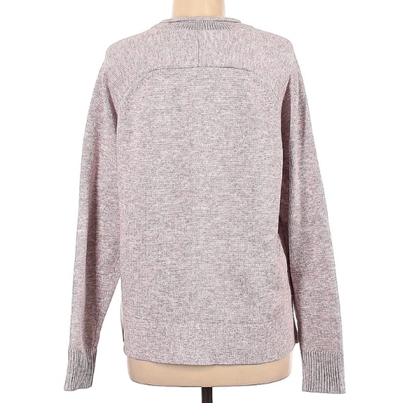 NWT Lululemon Boxy Cotton-Blend Sweater, Light Pink/Grey Heather, Medium - Picture 8 of 15